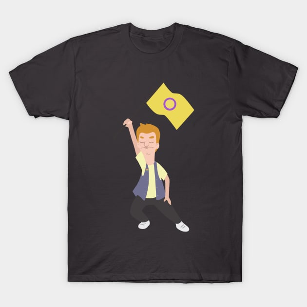 Jimmy Jr. x Intersex Flag T-Shirt by gray-cat